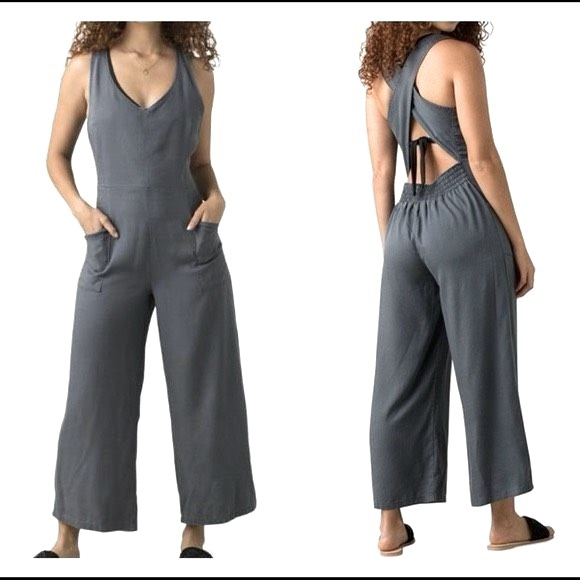 Prana Pants - Prana soft Tencel Bahia gray jumpsuit